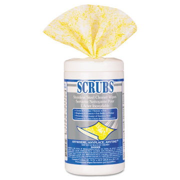 SCRUBS® Stainless Steel Cleaner Towels, 9 3-4 X 10 1-2, 30-canister freeshipping - TVN Wholesale